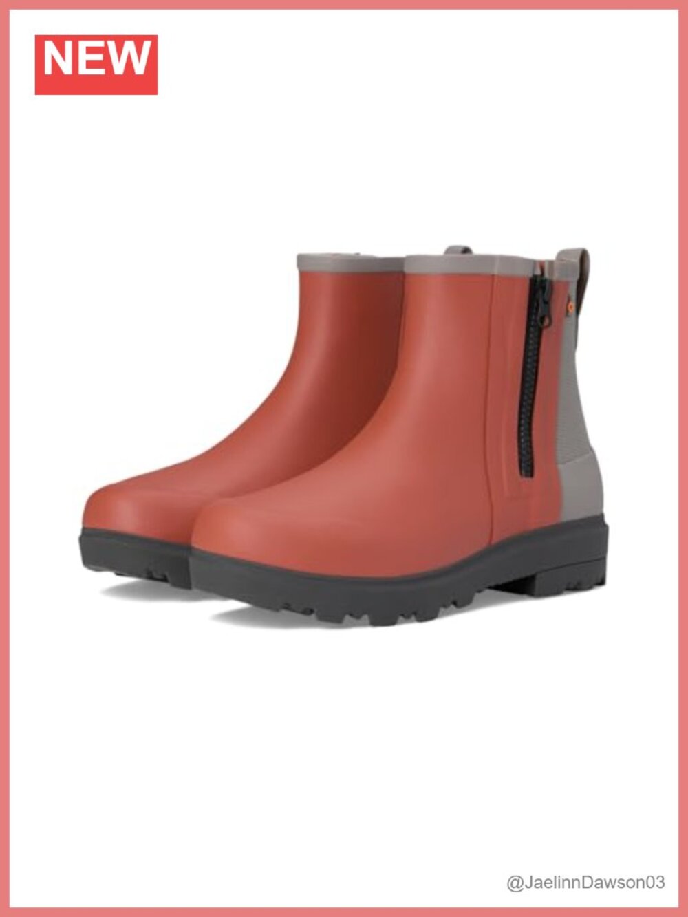 Women's Waterproof Chelsea Rain Boot with Zip